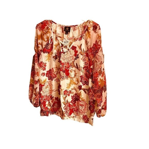 JM Collection Design Womens Blouse Neo Colorful Size Large Sku 2353 - Picture 5 of 15